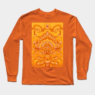 golden mandala design Long Sleeve T-Shirt